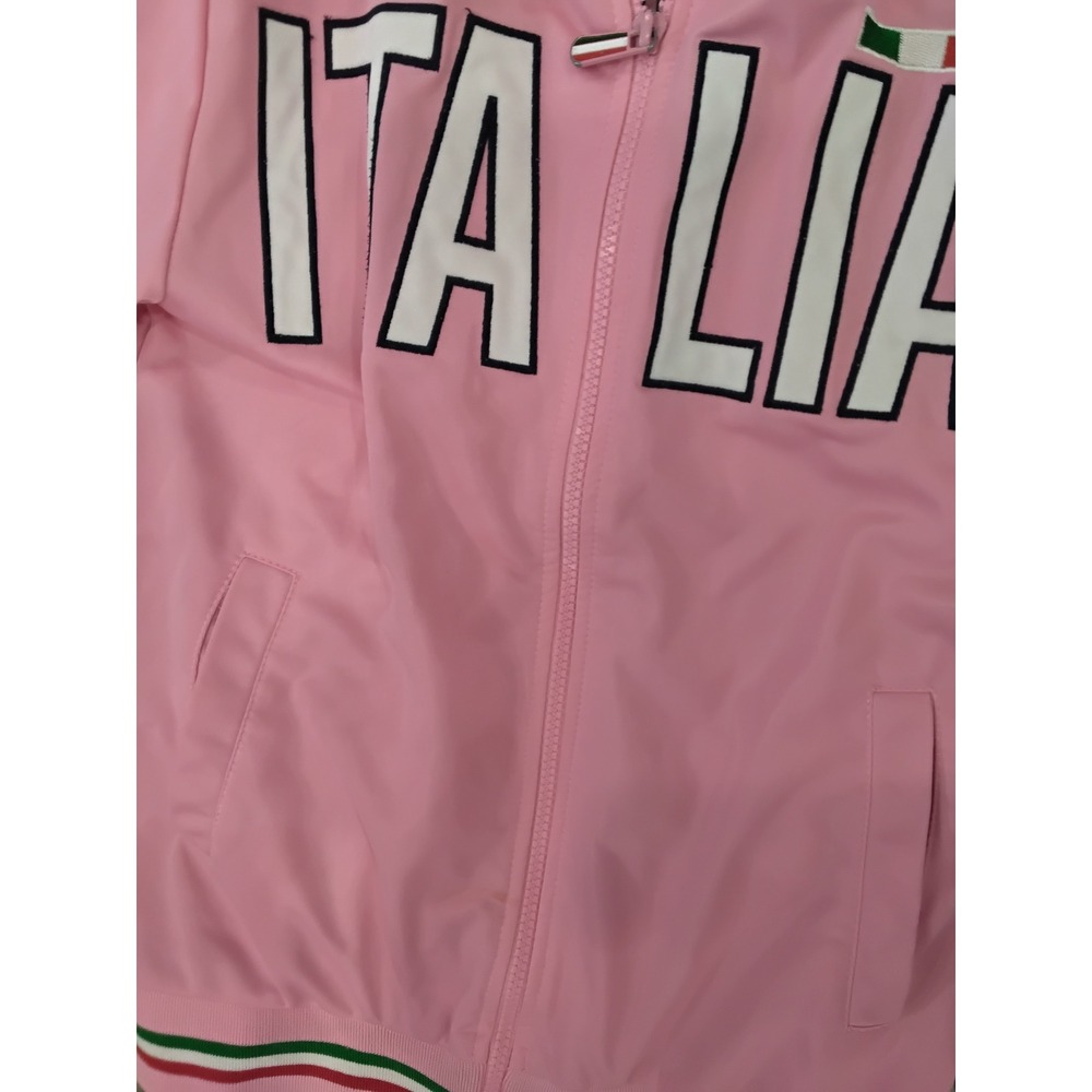 Unlimited Italia Kids Pink Track Jacket Soccer Italy Full Zip Size 11/12 - Picture 4 of 6